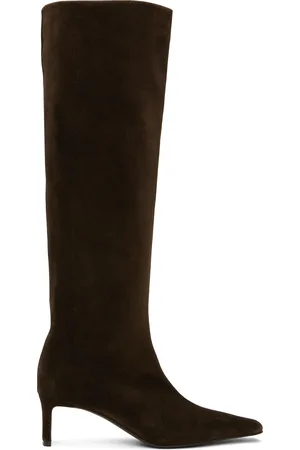 Khaite Brown Ona Knee-High Tall Boots