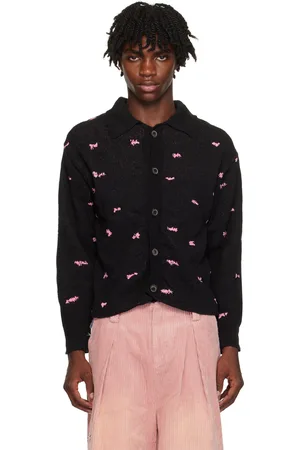 Ader Error Black & Pink Graphic Cardigan