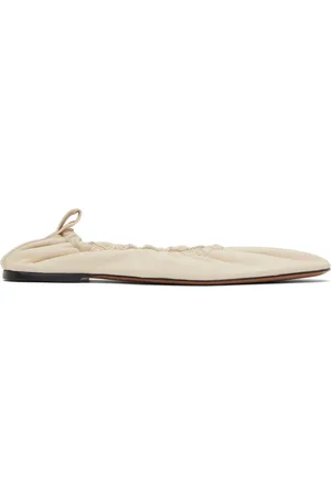 The Row Off-White Glove Ballerina Flats