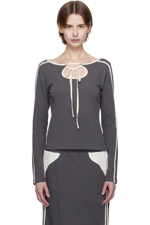 Kijun Gray Cut Out Jersey T-shirt