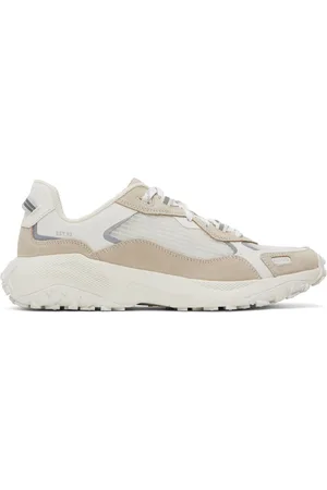 HUGO BOSS Off-White Mixed-Material Ripstop Mesh Sneakers