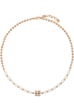 Givenchy Rose Gold 4G Pearl Necklace