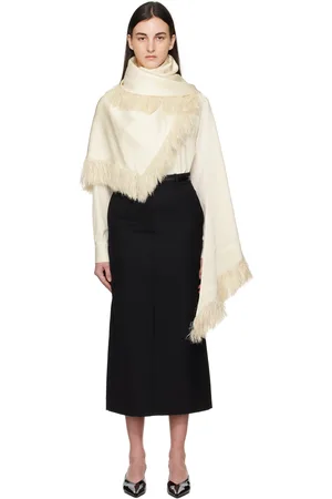 Totême Off-White Fringe Scarf