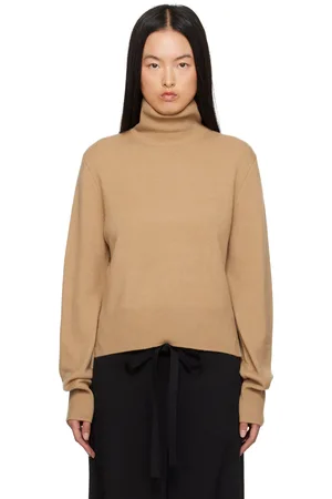 Totême Tan Cropped Turtleneck