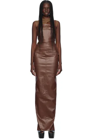 Rick Owens Brown Porterville Bustier Gown