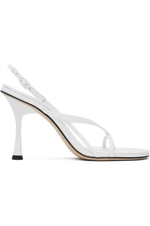 Studio Amelia White Wishbone 90 Heeled Sandals