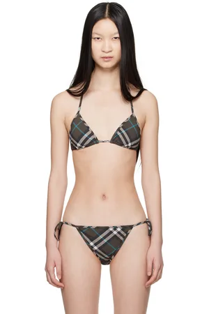 Burberry Brown Check Bikini Top