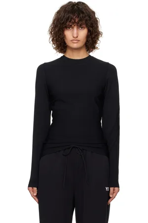 Y-3 Fitted 3-Stripes Long Sleeve Knit T-shirt