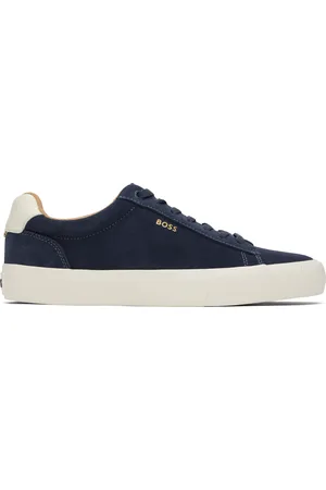 HUGO BOSS Navy Suede Sneakers