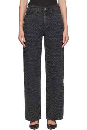 RAG&BONE Gray Logan Wide-Leg Jeans