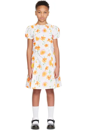 Marni Kids White Shirred Dress