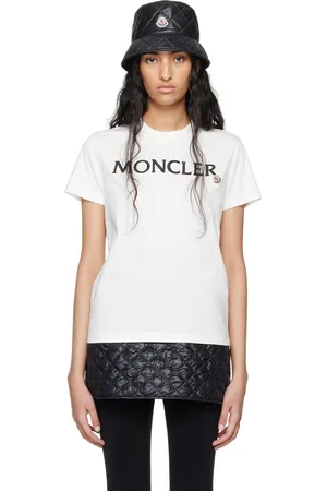 Moncler White Embroidered Logo T-Shirt