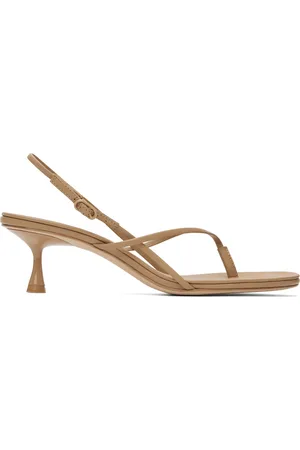 Studio Amelia Beige Wishbone 50 Heeled Sandals