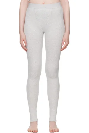 SKIMS Gray Cotton Rib Leggings
