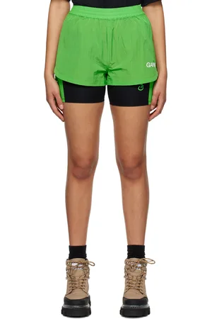 Ganni Green Light Tech Shorts