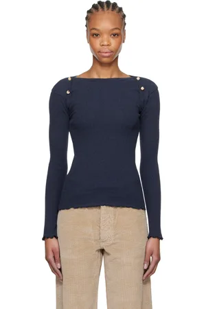 Baserange Navy Disc Long Sleeve T-shirt