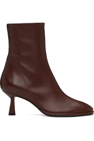Aeyde Burgundy Dorothy Leather Ankle Boots