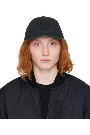Stone Island Black Embroidered Cap