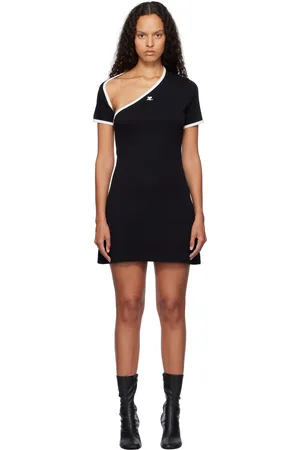 Courrèges Black & White Slash Contrast Minidress