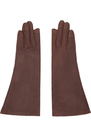 Rick Owens Brown Porterville Short Gloves