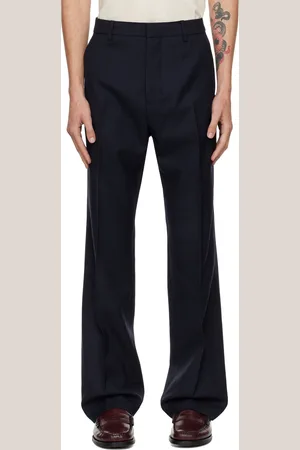 Ami Navy Straight-Fit Trousers