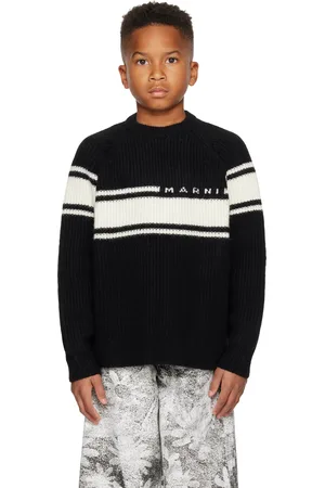 Marni Kids Black Striped Sweater