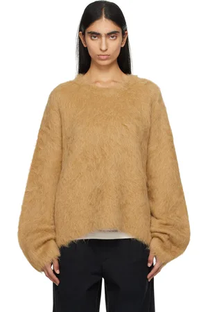 Totême Tan Boxy Alpaca Knit Sweater