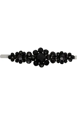 Simone Rocha Silver & Black Large Flower Hair Clip