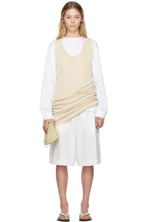 The Row Off-White Garfield Midi Dress