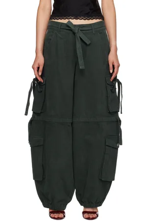 DANIELLE GUIZIO Green Anais Cargo Pants