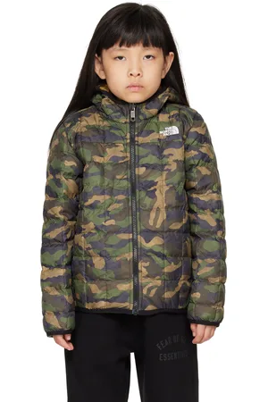 The North Face Little Kids Khaki ThermoBall Hooded Reversible Jacket