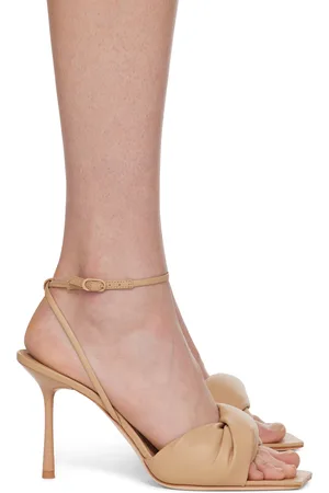 Studio Amelia Beige Twisted 90 Heeled Sandals