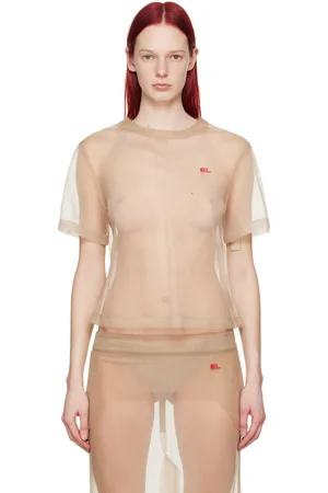 ECKHAUS LATTA Beige Sculpt T-Shirt