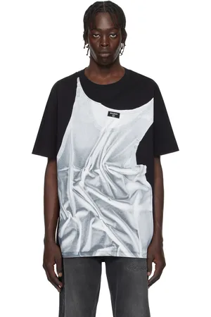 Balmain Black Tank Top Print T-shirt