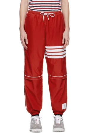 Thom Browne Red Ripstop 4-Bar Track Pants