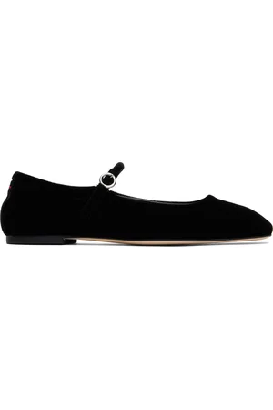 Aeyde Uma Velvet Mary-Jane Ballerina Flats