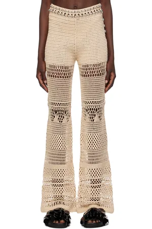Paco rabanne Beige Beaded Trousers