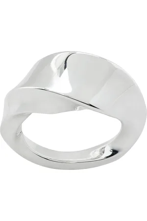 Bottega Veneta Silver Twist Ring