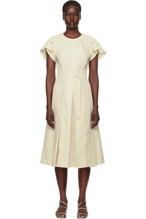 3.1 Phillip Lim Off-White Cascade Petal Sleeve Midi Dress