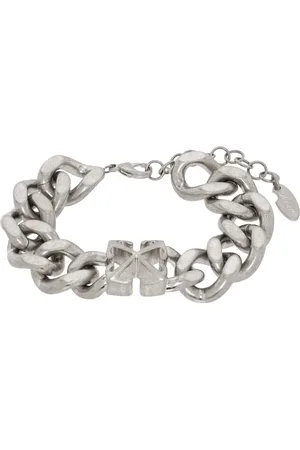 OFF-WHITE Silver Arrow Chained Bracelet