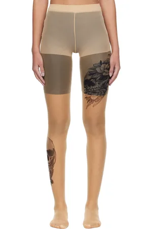 JUNYA WATANABE Beige Printed Tights