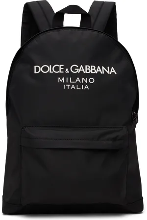 Dolce & Gabbana Kids Black Logo Backpack