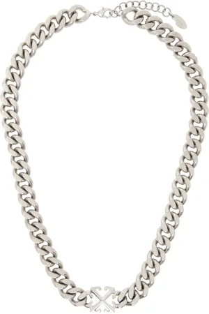 OFF-WHITE Silver Arrow Chain Necklace