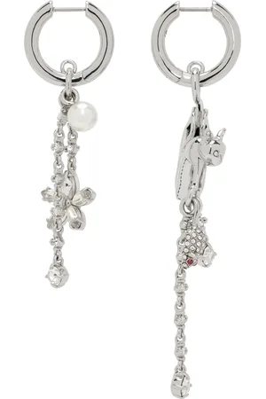 Marc Jacobs Silver Cats Out Of The Bag Earrings