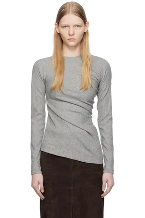 Totême Gray Twisted Sweater