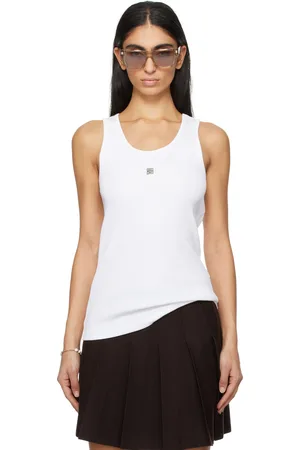 Givenchy White 4G Tank Top