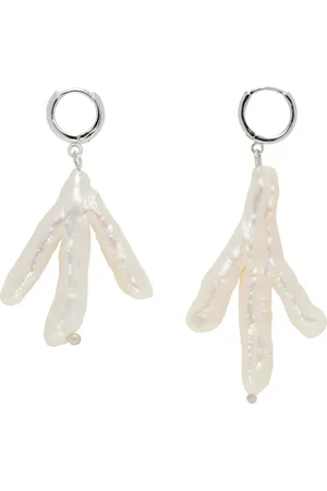 Gohar World Silver & Host Chicken Foot Pearl Earrings