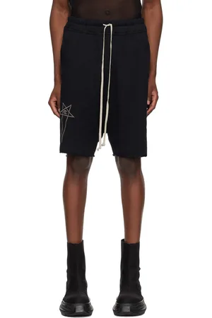 Rick Owens Black Champion Edition Beveled Pods Shorts