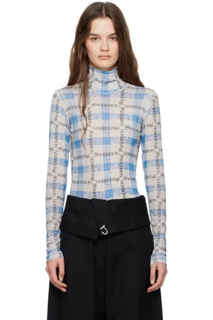 J.W.Anderson Blue & Gray Semi-Sheer Turtleneck
