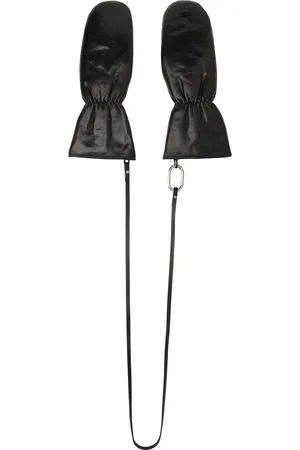 Jil Sander Black Puffy Mittens